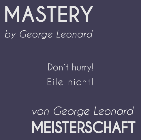 Typografische Inspirationskarte zu Meisterschaft & Lernen für die BLJ Academy.